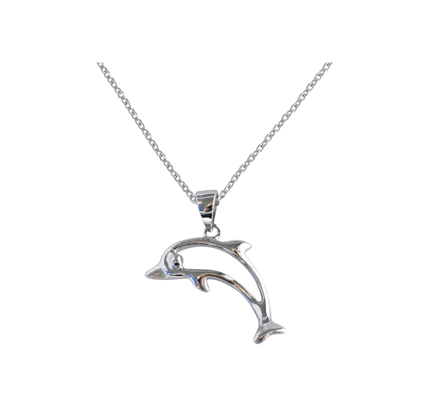 Sterling Silver Delicate Necklace - Dolphin