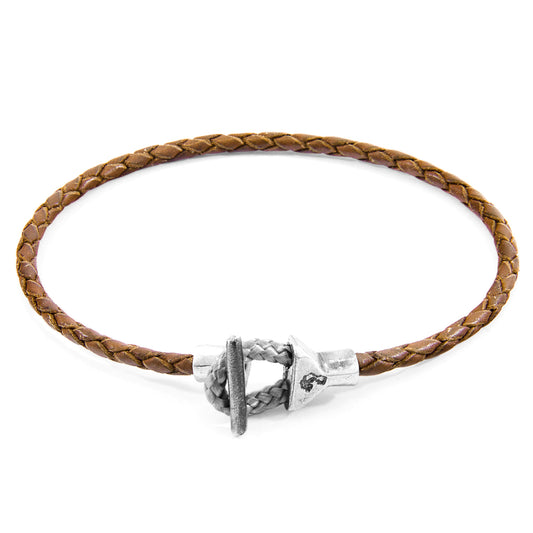 Seafarer Cullen Silver and Braided Leather Bracelet